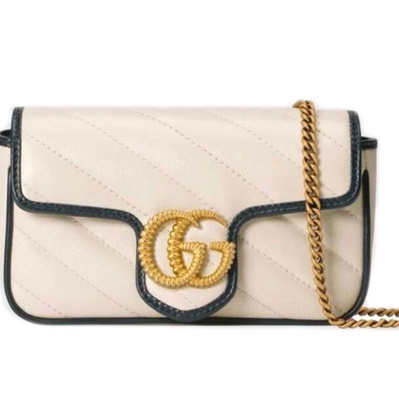 GUCCI Marmont Series Shoulder Bag Mini White - Picture 1 of 10